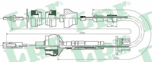 Cable Pull, clutch control (C0027C)