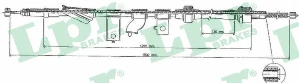 Cable Pull, parking brake (C0317B)