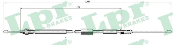 Cable Pull, parking brake (C0465B)
