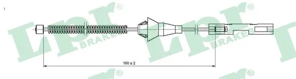 Cable Pull, parking brake (C1660B)