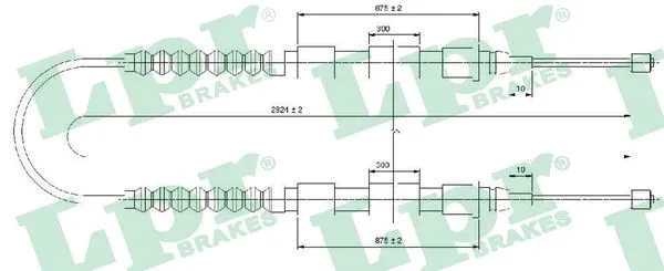 Cable Pull, parking brake (C0175B)
