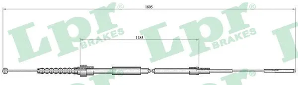 Cable Pull, parking brake (C0516B)