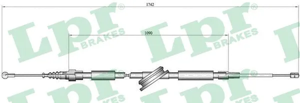 Cable Pull, parking brake (C0048B)