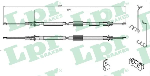 Cable Pull, parking brake (C0283B)
