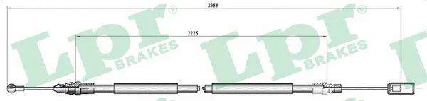 Cable Pull, parking brake (C0213B)