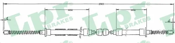 Cable Pull, parking brake (C0605B)