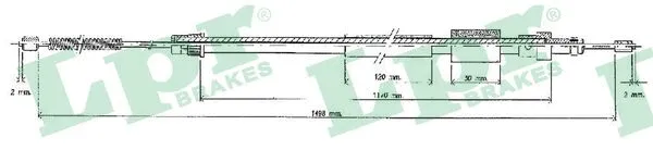 Cable Pull, parking brake (C0122B)