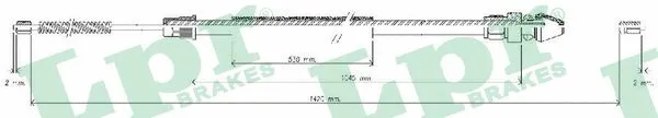 Cable Pull, parking brake (C0369B)