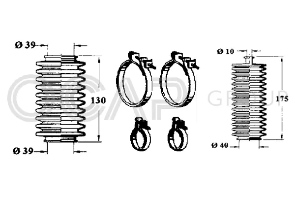 Bellow Kit, steering (0904100)