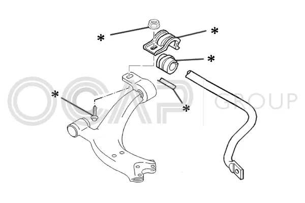 Repair Kit, stabiliser coupling rod (0902737)