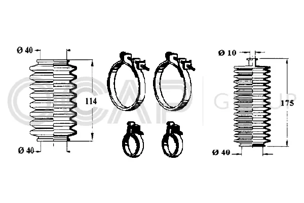 Bellow Kit, steering (0901613)