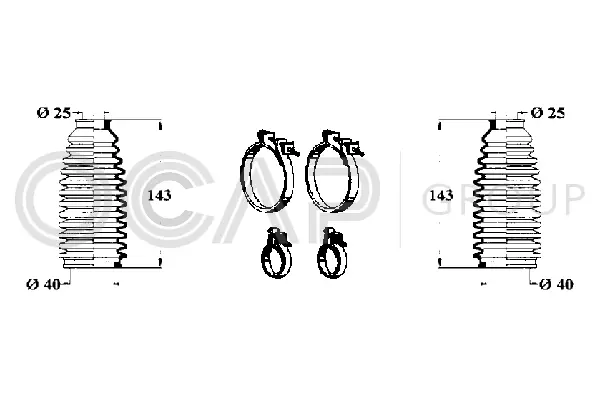 Bellow Kit, steering (0901624)