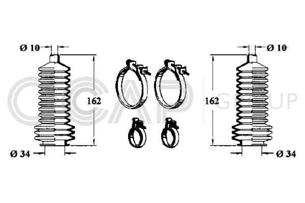 Bellow Kit, steering (0901625)