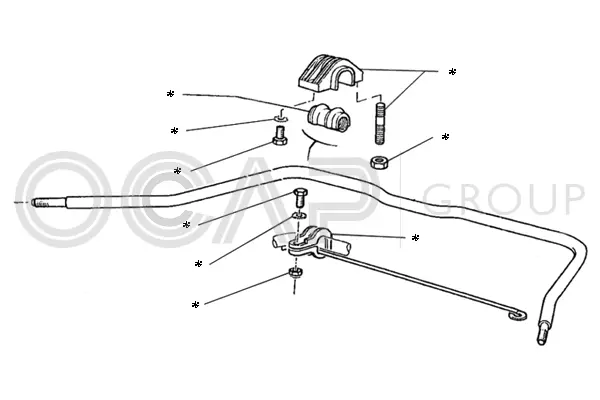 Repair Kit, stabiliser coupling rod (0902206)