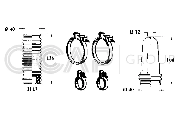 Bellow Kit, steering (0900310)