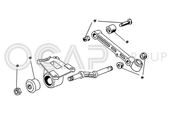 Control/Trailing Arm Kit, wheel suspension (0902265)
