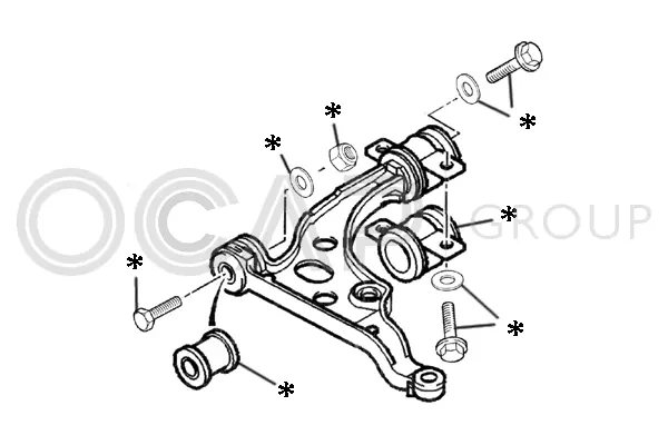 Control/Trailing Arm Kit, wheel suspension (0902276)