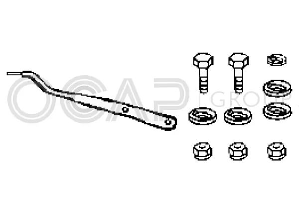 Control/Trailing Arm Kit, wheel suspension (0900498)