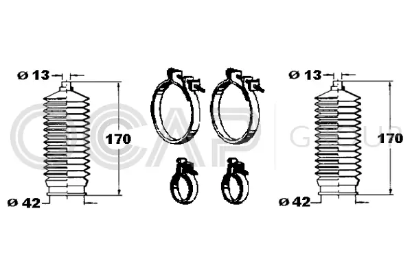 Bellow Kit, steering (0901840)