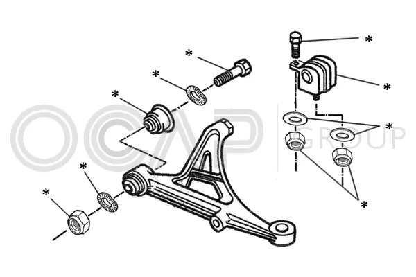 Control/Trailing Arm Kit, wheel suspension (0902229)