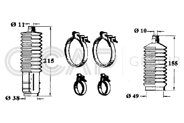 Bellow Kit, steering (0901104)
