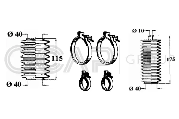 Bellow Kit, steering (0901679)