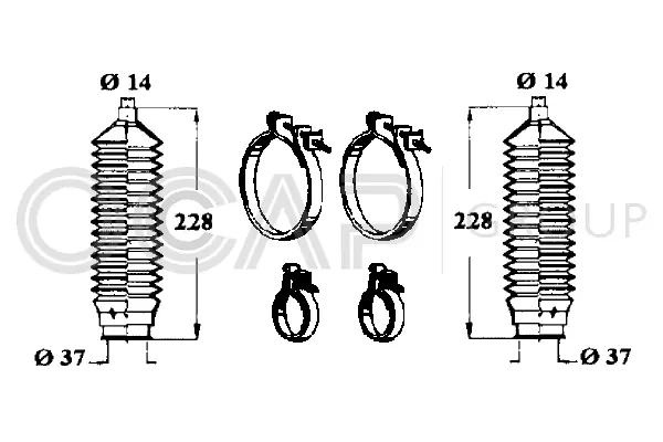 Bellow Kit, steering (0901330)