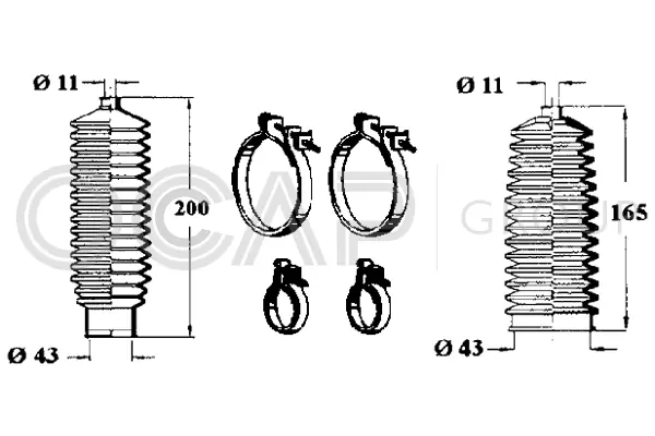 Bellow Kit, steering (0901611)