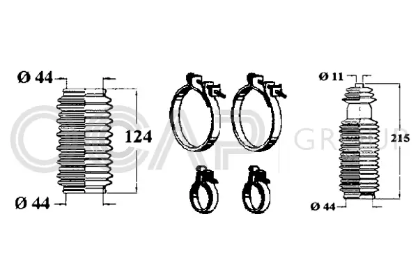 Bellow Kit, steering (0900323)