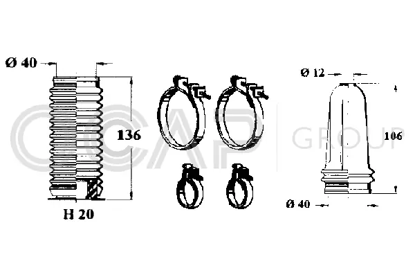 Bellow Kit, steering (0900311)
