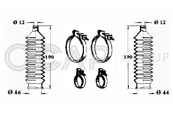Bellow Kit, steering (0902535)