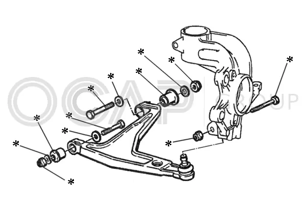 Control/Trailing Arm Kit, wheel suspension (0902227)