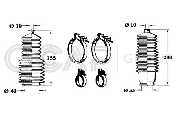 Bellow Kit, steering (0901633)