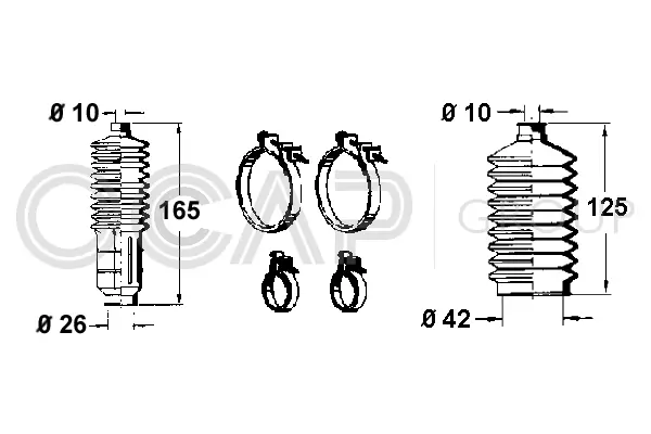 Bellow Kit, steering (0901159)