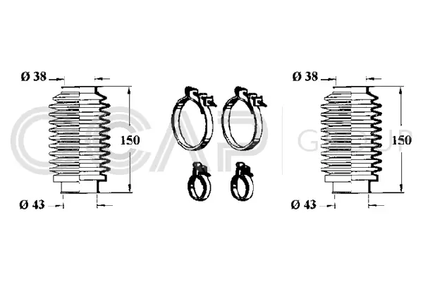 Bellow Kit, steering (0902516)