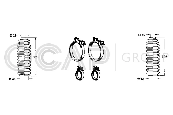 Bellow Kit, steering (0902871)