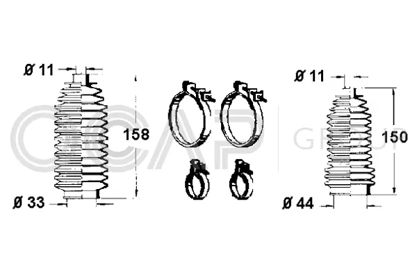 Bellow Kit, steering (0902533)