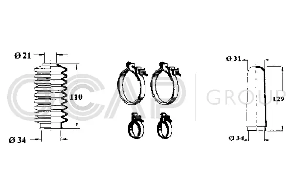 Bellow Kit, steering (0902429)