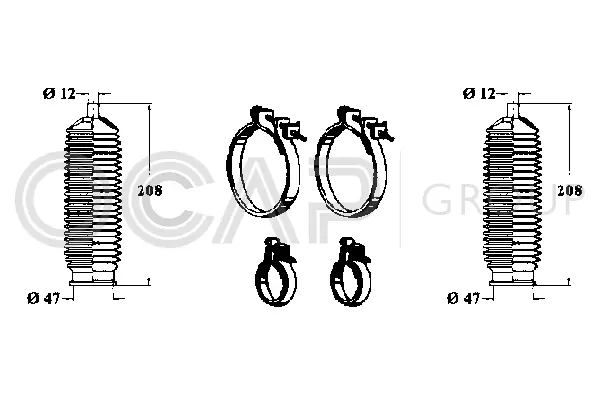 Bellow Kit, steering (0902876)