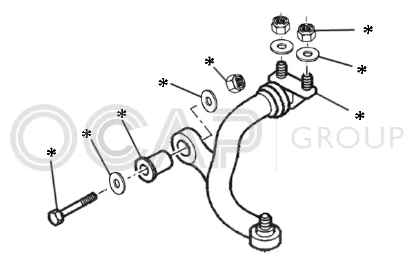 Control/Trailing Arm Kit, wheel suspension (0902271)