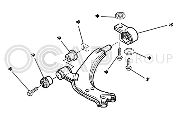 Control/Trailing Arm Kit, wheel suspension (0902280)