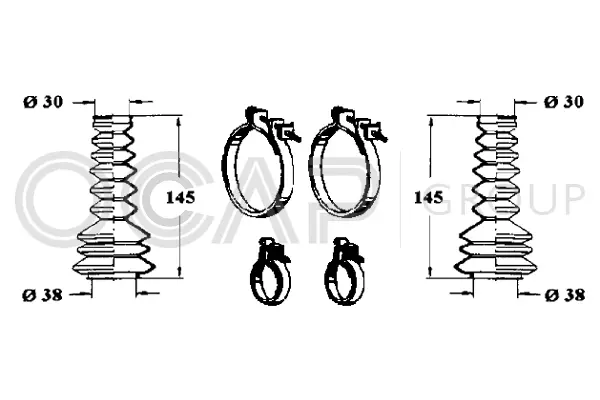 Bellow Kit, steering (0901601)