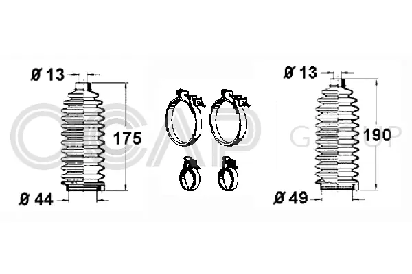 Bellow Kit, steering (0902542)