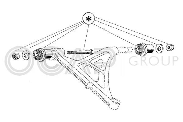 Control/Trailing Arm Kit, wheel suspension (0902219)