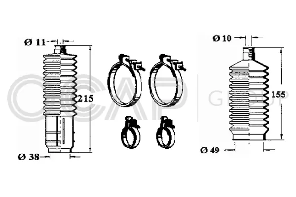 Bellow Kit, steering (0901112)