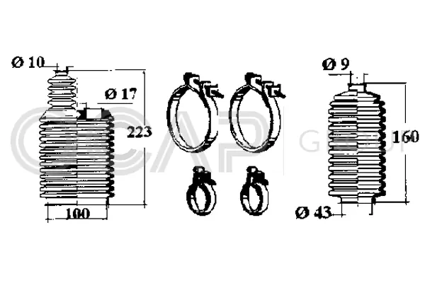 Bellow Kit, steering (0902521)