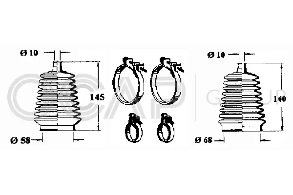 Bellow Kit, steering (0901018)