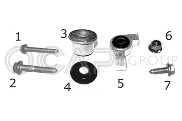 Control/Trailing Arm Kit, wheel suspension (0901513)