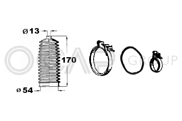 Bellow Kit, steering (0901448)