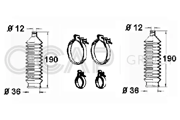 Bellow Kit, steering (0901639)